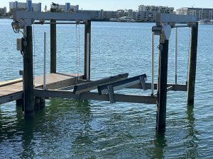 Dock For Rent At Private 15,000 LB boat lift with fresh water, electricity and WIFI